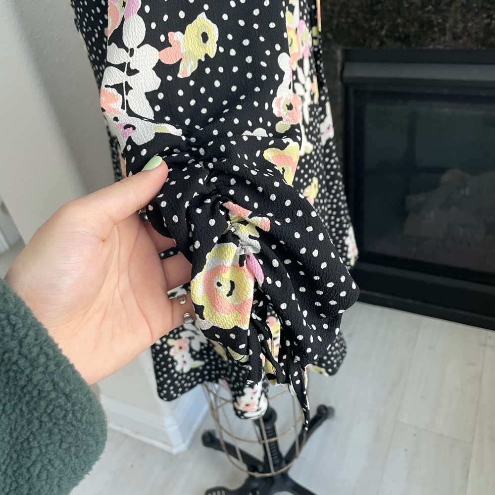Topshop polka dot floral tea dress 10 - Picture 5 of 8